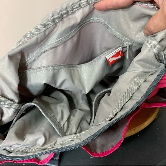 Puma Retro Sport Nylon Crossbody Hot Pink Shoulder Bag Ajustable Strap Tote Y2K - Picture 12 of 15